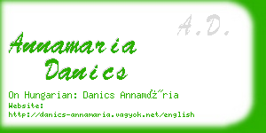 annamaria danics business card